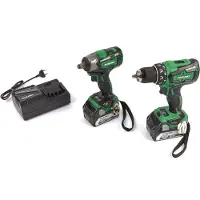 HiKOKI Pack KC18DPL Perceuse visseuse DS18DBSL + Boulonneuse à choc WR18DBDL2 (2 x 5,0 Ah)
