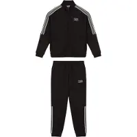 Emporio Armani pour garçon. 6DBV57_BJEXZ Tracksuit 7 Lines en coton mélangé noir (10años= 142cm), Casuel, Sport, Multisport, mode enfantine