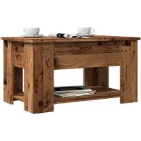 vidaXL Table basse imitation vieux bois 79x49x41 cm Bois composite
