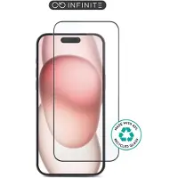 ESTUFF INFINITE Protection d'écran pour iPhone 16. Verre trempé sur toute la surface. Titan Shield, ES501421