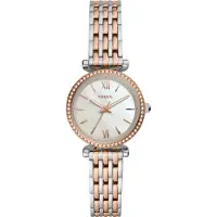 Fossil Montre à affichage analogique 'Carlie Mini' or / argent / blanc perle