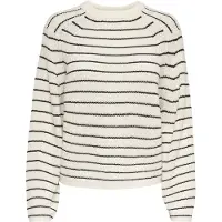 ONLY Pull-over 'ONLBASE' noir / blanc naturel