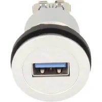 Schlegel Prises USB 3.0 femelles, montage encastré RRJ USB3 AA 633 Contenu : 1 pc., Câble + prise électronique, Argent