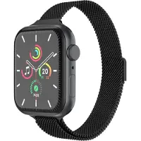 IMoshion Bracelet slim Milanese pour Apple Watch | 38/40/41/42 mm - Noir