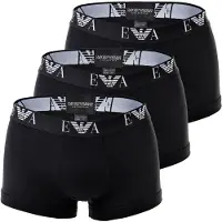 Emporio Armani Boxers CC715-PACK DE 3 hommes - Noir - EU S