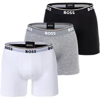 BOSS Boxers 'Power' gris chiné / noir / blanc