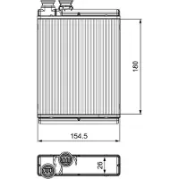 Valeo 811517 Echangeur de chaleur chauffage habitacle radiateur pour CITROËN C3 II (SC) pour DS DS 3