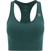 OCEANSAPART Soutien-gorge de sport 'Beverly' gris clair / vert foncé