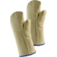 JUTEC Gants de protection anti-chaleur Fauster avec isolation, taille universelle, tissu aramide naturel (10)