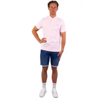 Lacoste polo 3 boutons manches courtes coupe rose coton Regular Fit