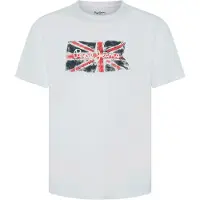 Pepe Jeans T-Shirt 'Clag' bleu / rouge sang / blanc