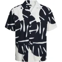 Jack & Jones Chemise 'JPRPalma Resort' noir / blanc