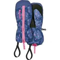 Playshoes Gants bleu-gris / rose / noir