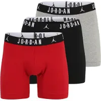 Jordan Boxers 'FLIGHT Cotton Core Boxer Briefs' gris chiné / rouge / noir / blanc