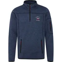 FQ1924 Pull-over 'BIRK' bleu marine / bleu chiné / mélange de couleurs / noir