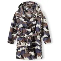 MINOTI Peignoir bleu / marron / noir / blanc