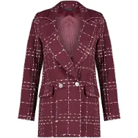 Trendyol Blazer lie de vin / blanc