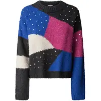 Pepe Jeans pour femme. PL702238 Pull Nora multicolore (L), Noir, Casuel, Polyester