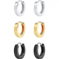 KUZZOI Boucles d'oreilles or / noir / argent