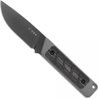 Kizer Cutlery Smolt K1063A1, Black 3V, Grey G10/Black Micarta Inlay couteau fixe, Jonathan Styles design