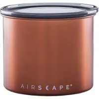 Airscape Récipient à arômes en acier inoxydable Petit, boîte à café, boîte de conservation, acier inoxydable, cuivre brossé, AS2704