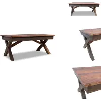 vidaXL Table basse en bois massif recyclé 110 x 60 x 45 cm - Tables basses