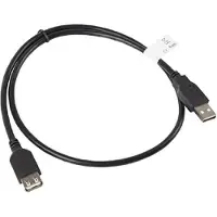 Lanberg Câble d'extension USB 2.0 AM-AF 0,7 m Noir