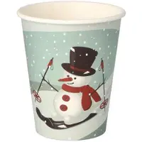 Starpak 50 gobelets jetables Snowman 0,2 l