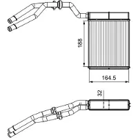 Valeo Échangeur de chaleur, chauffage intérieur 811515