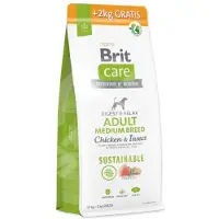 Brit Care Sustainable Adult Medium Breed - 12+2 kg - avec poulet et insectes pour chiens adultes de taille moyenne