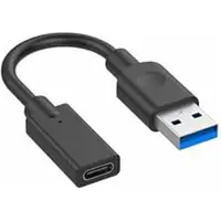 Hamlet XADU3-UCF01 câble USB USB 3.2 Gen 1 (3.1 Gen 1) 0,1 m USB A USB C Noir