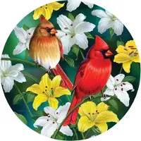 Sunsout Puzzle XXL Teile - Cardinaux dans la ronde - 500 Teile