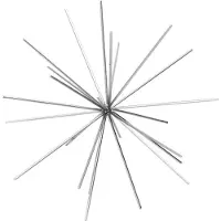 Housevitamin Ornement Feu d'Artifice Métal Noir 25 Cm