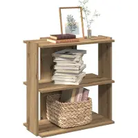 vidaXL Bibliothèque à 3 niveaux chêne artisanal 60x30x60 cm