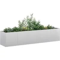 vidaXL Jardinière 200x40x40 cm acier galvanisé