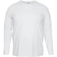 Solid Chemise à manches longues pour homme Classic SDBedon BT, col rond, grandes tailles, 21300882-ME-110601, blanche