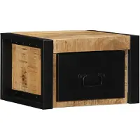 vidaXL Table de chevet 40x35x25 cm bois massif de manguier brut