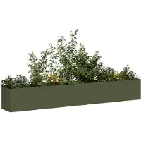 vidaXL Jardinière vert olive 280x40x40 cm acier laminé à froid