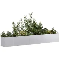 vidaXL Jardinière 280x40x40 cm acier galvanisé