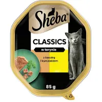 Sheba Classics tray 22x85g nourriture complète humide pour chats adultes avec canard et poulet en terrine