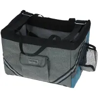Kerbl Sac à vélo de vacances pour chien/chat gris-bleu jusqu'à 7 kg - 38x25x25 cm