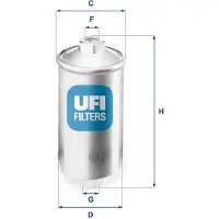 Ufi Filtri Moto Guzzi California 1000/1100cc Fuel Filter Argenté