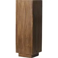 Light & Living Colonne en bois GATURA en brun foncé avec verre – 35x35x100 cm