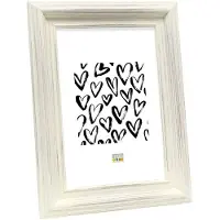 Deknudt Cadre photo classique large peint en blanc 13x18 S55DF1