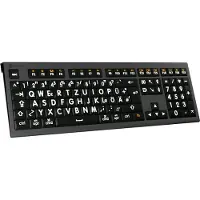 Logickeyboard LKB-LPWB-A2M-DE - Volle Größe (100%) - Kabelgebunden - USB - Scherenschalter - QWERTZ - Schwarz