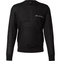 Armani Exchange pour homme. 8NZM5AZM1YZ1200 Pull noir uni (M), Casuel, Laine