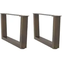 vidaXL Pieds de table basse en V 2 pièces acier naturel 60x(30-31,3) cm acier