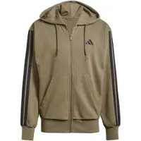 Adidas Essentials 3 Stripes French Terry Full Zip Sweatshirt Vert S / Regular Homme