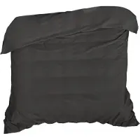 Eurofirany NOVA COLOR POS / NOVAC / CZA / PO Housse de couette en coton avec satin, 220X200 cm, couleur : noir (Housse de couette, 220 x 200 cm)