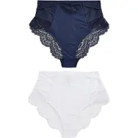 Next Slip bleu marine / blanc